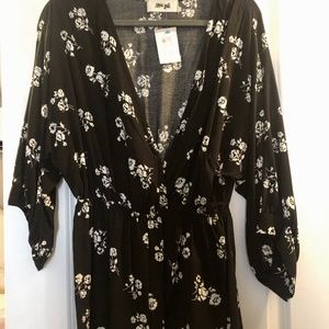 NWT - Floral Romper with Flowy Sleeves